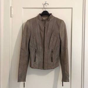 Grey Danier Leather Jacket